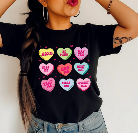 Camiseta negra Sweethearts