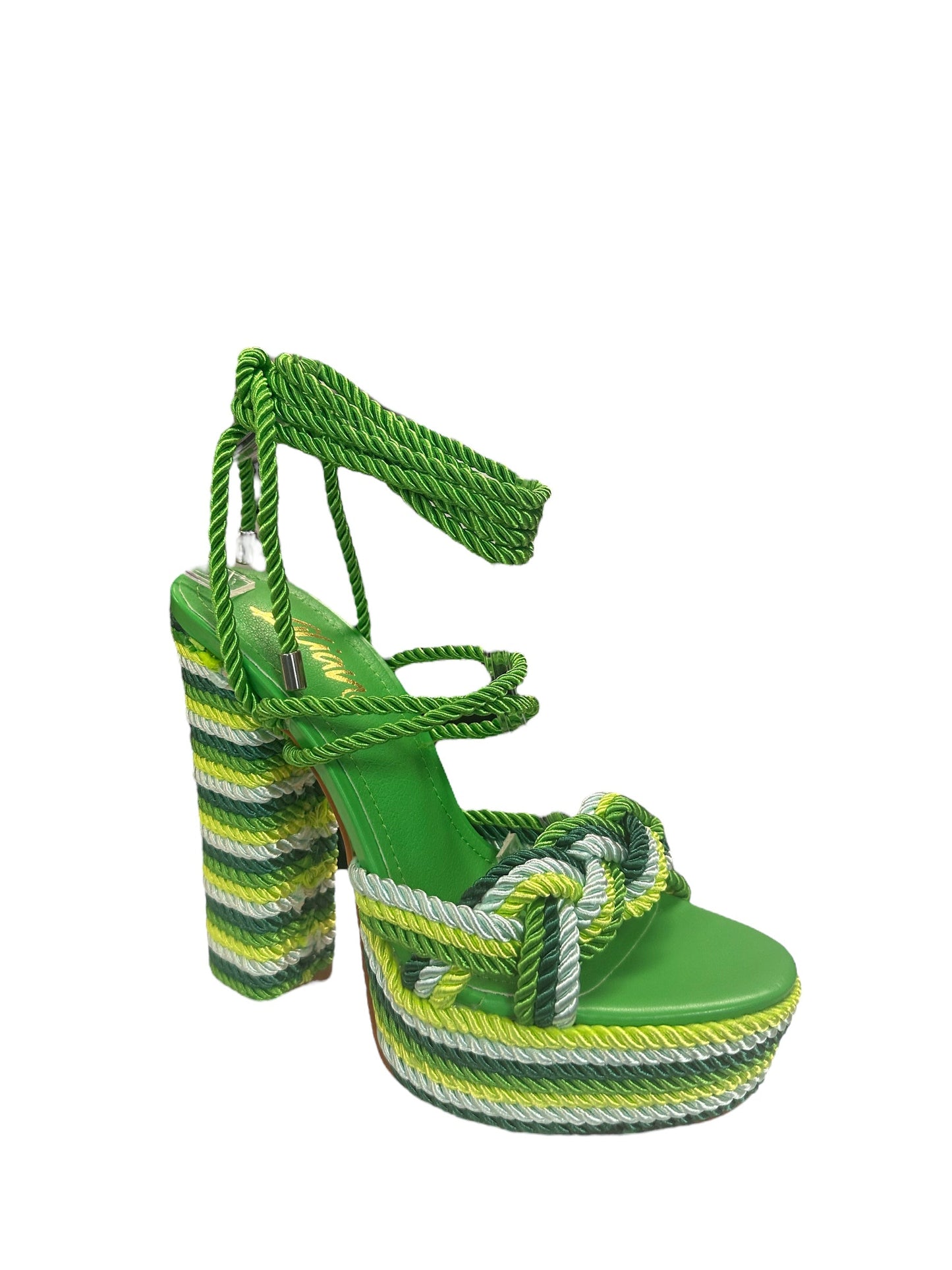 Tacones de cuerda apilada