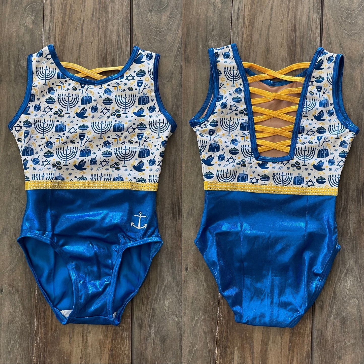 Hanukkah Chanukah Festival Strappy Leotar