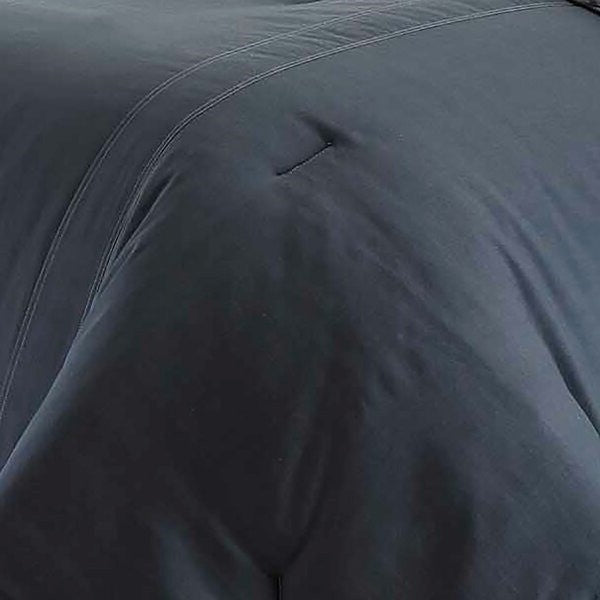 Juego de edredón King Size de 100% Algodón con reverso a cuadros gris/blanco