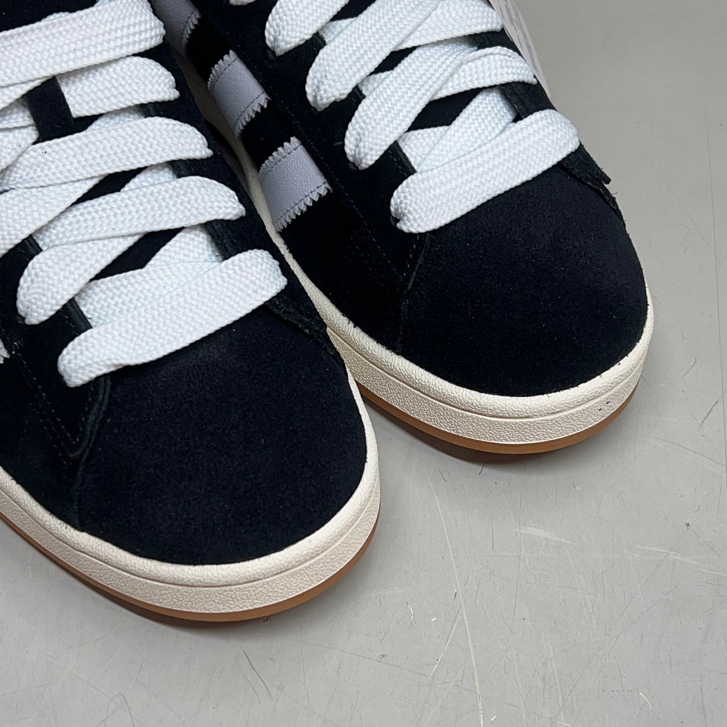 ADIDAS Campus 00s Fat Lace Sneaker Men's Sz 10 Core Black/Cloud White/Off White