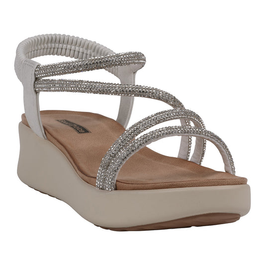 Sandalias de cuña con adornos plateados Emory para mujer