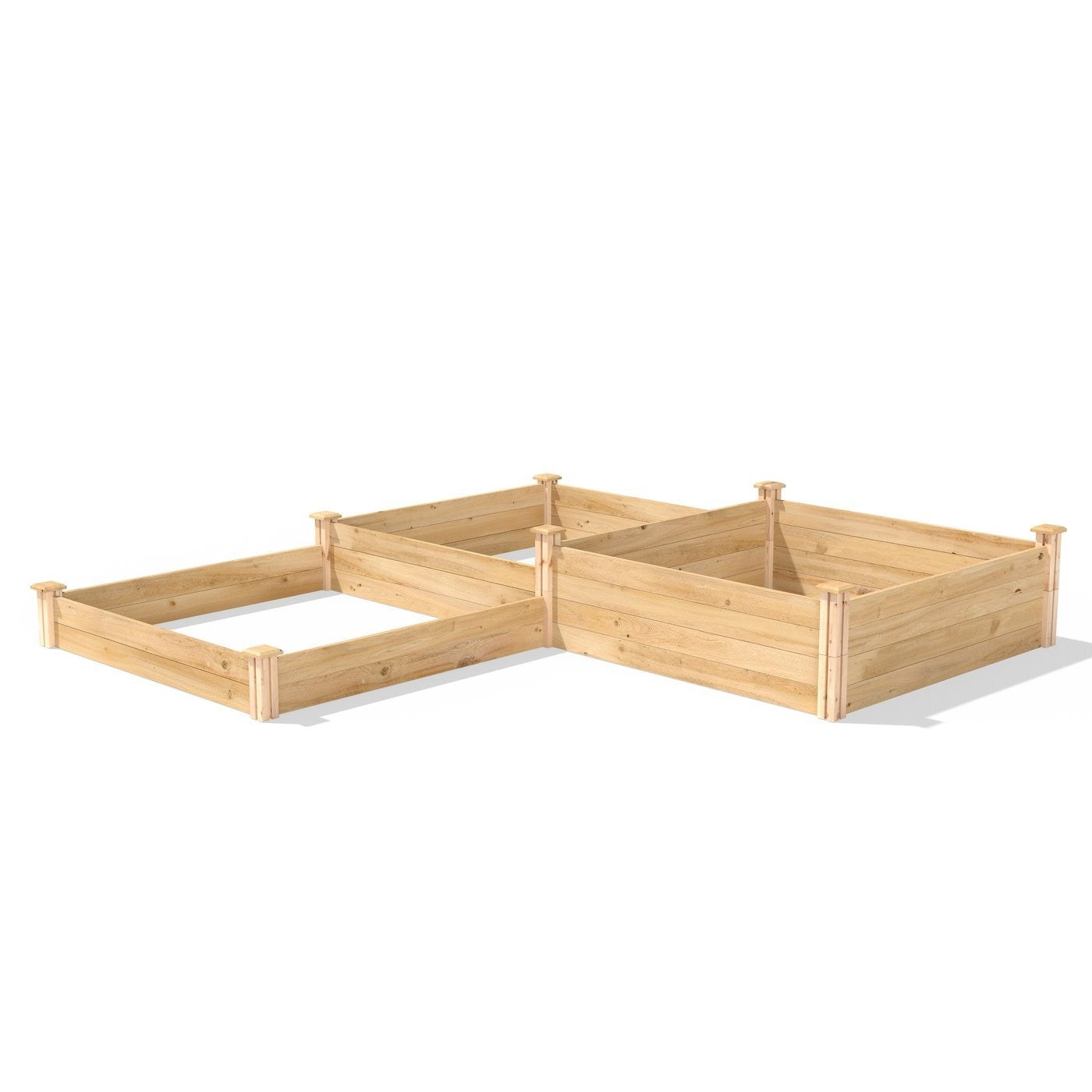Huerto Elevado de Madera de Cedro de 4 ft x 12 ft y 3 Niveles - Hecho en EE. UU.