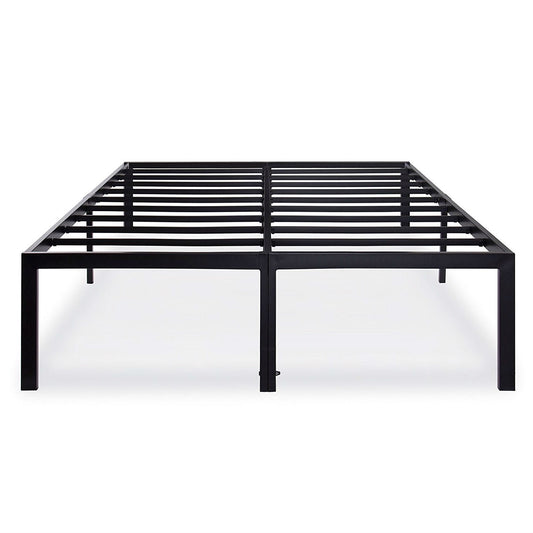 Base de cama de plataforma metálica de alta resistencia Queen size de 18 pulgadas con somier de láminas de acero