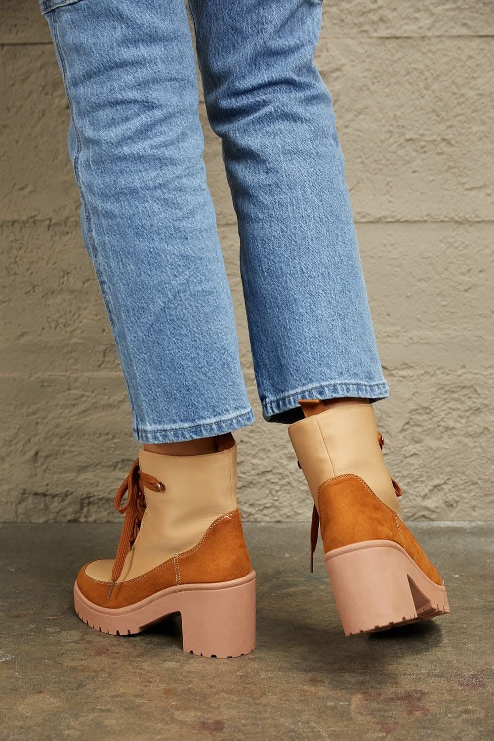 Women's Ankle Boots Trendsi Women's Lace-Up Ankle Boots - Chic Booties