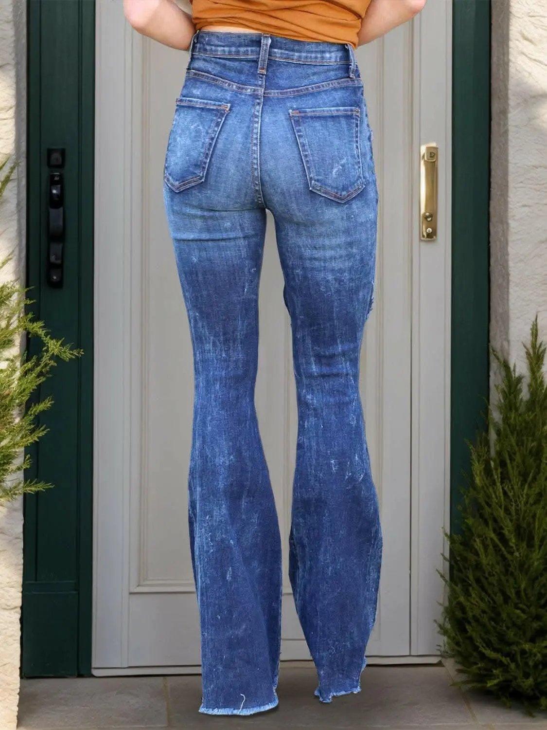 Pants Trendsi Jeans & Denim Edgy bootcut jeans with raw hem