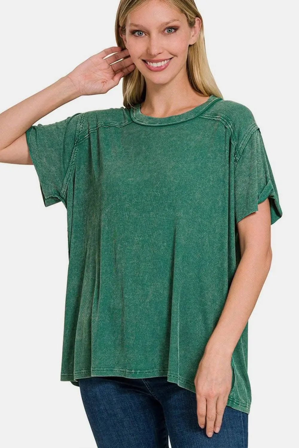 Trendsi Ribbed Top Long Sleeve — Chic Everyday Elegance