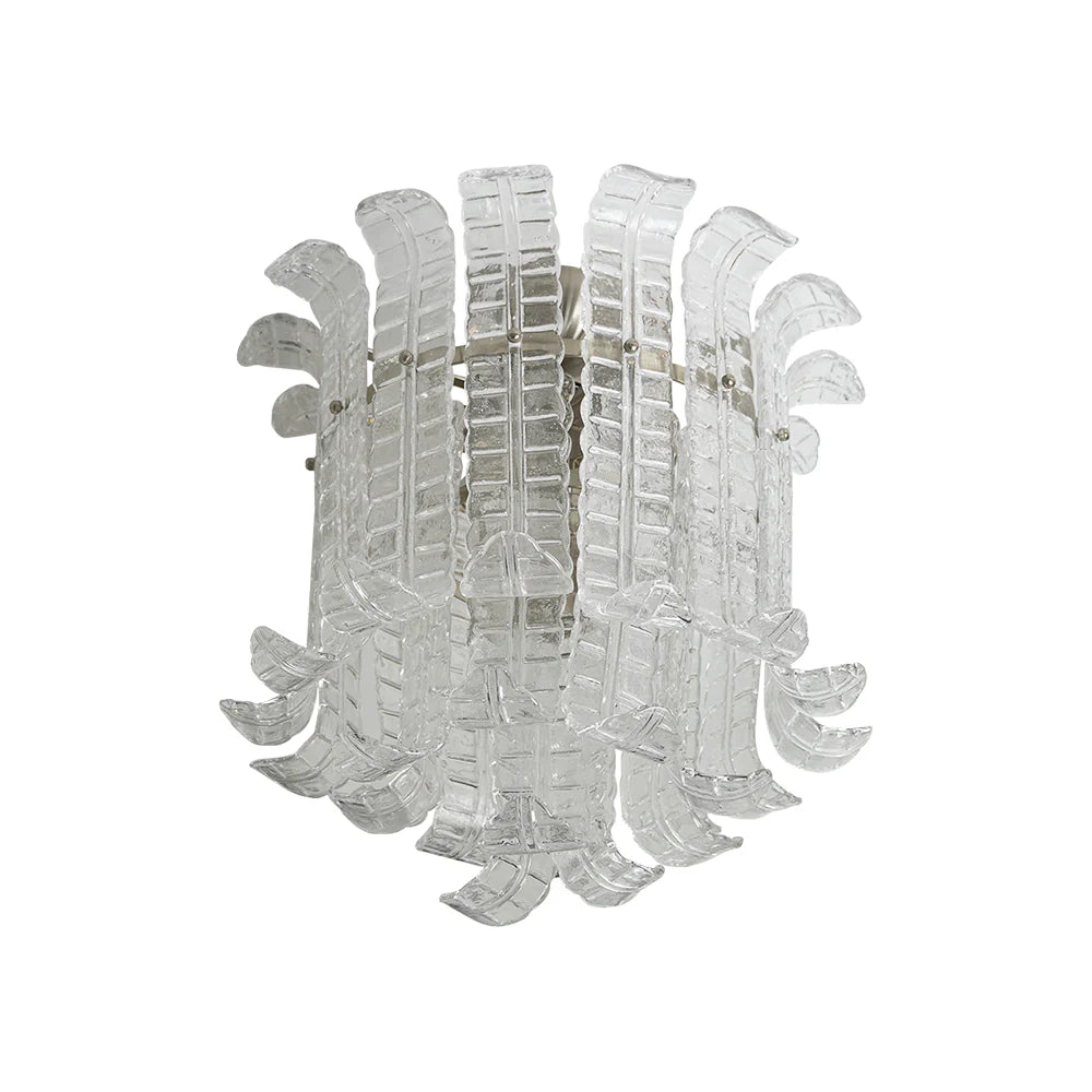 Elegante Lámpara de Techo Murano con Forma de Hoja