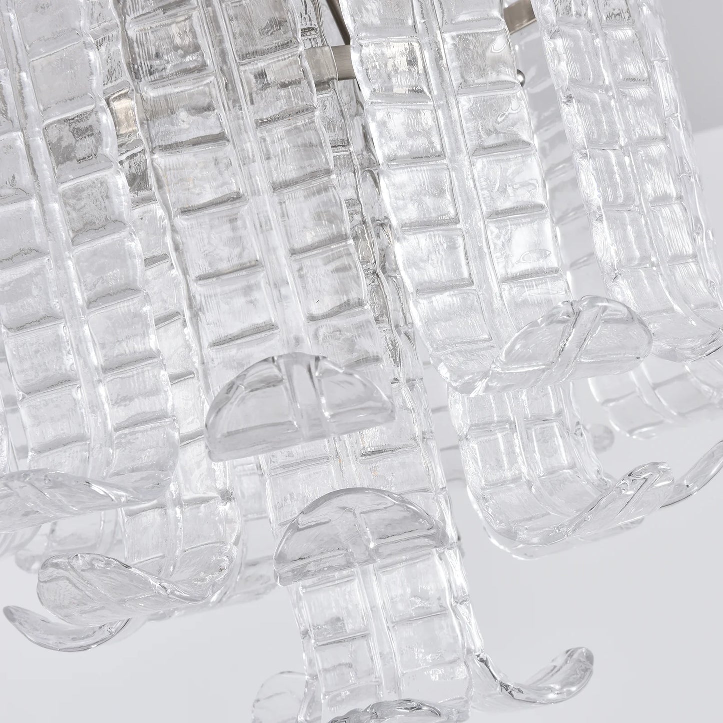 Elegante Lámpara de Techo Murano con Forma de Hoja