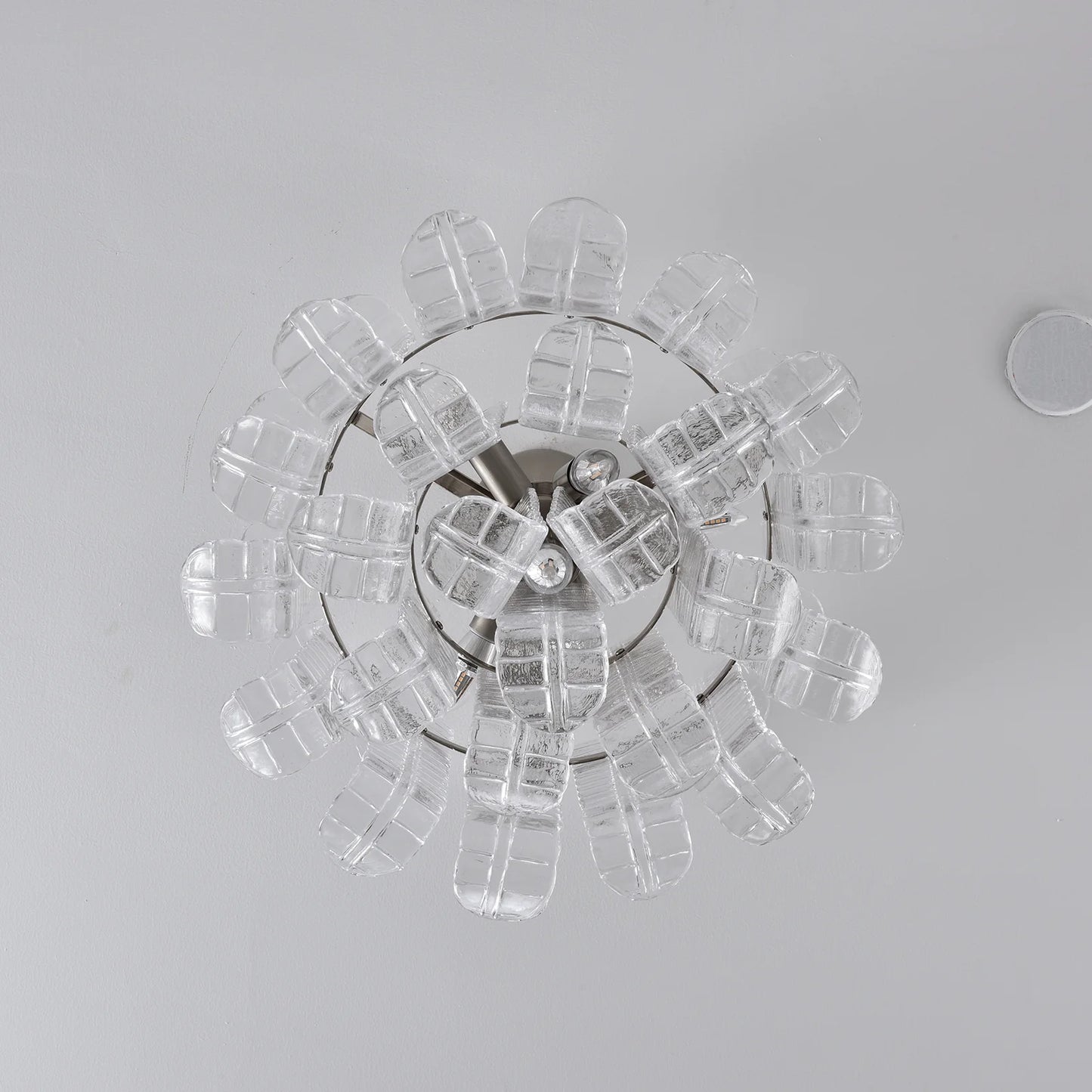 Elegante Lámpara de Techo Murano con Forma de Hoja