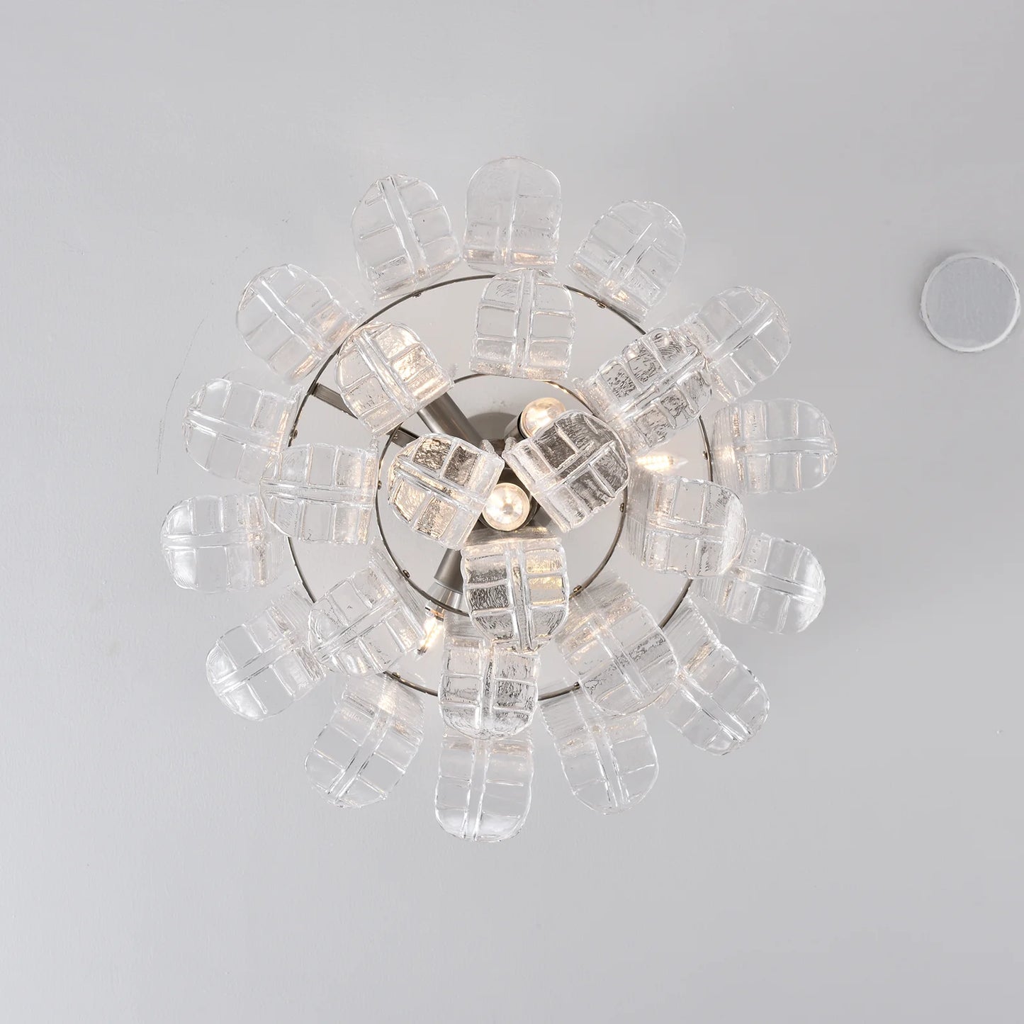 Elegante Lámpara de Techo Murano con Forma de Hoja