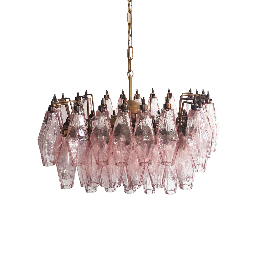 Candelabro Poliedri Murano Rosa