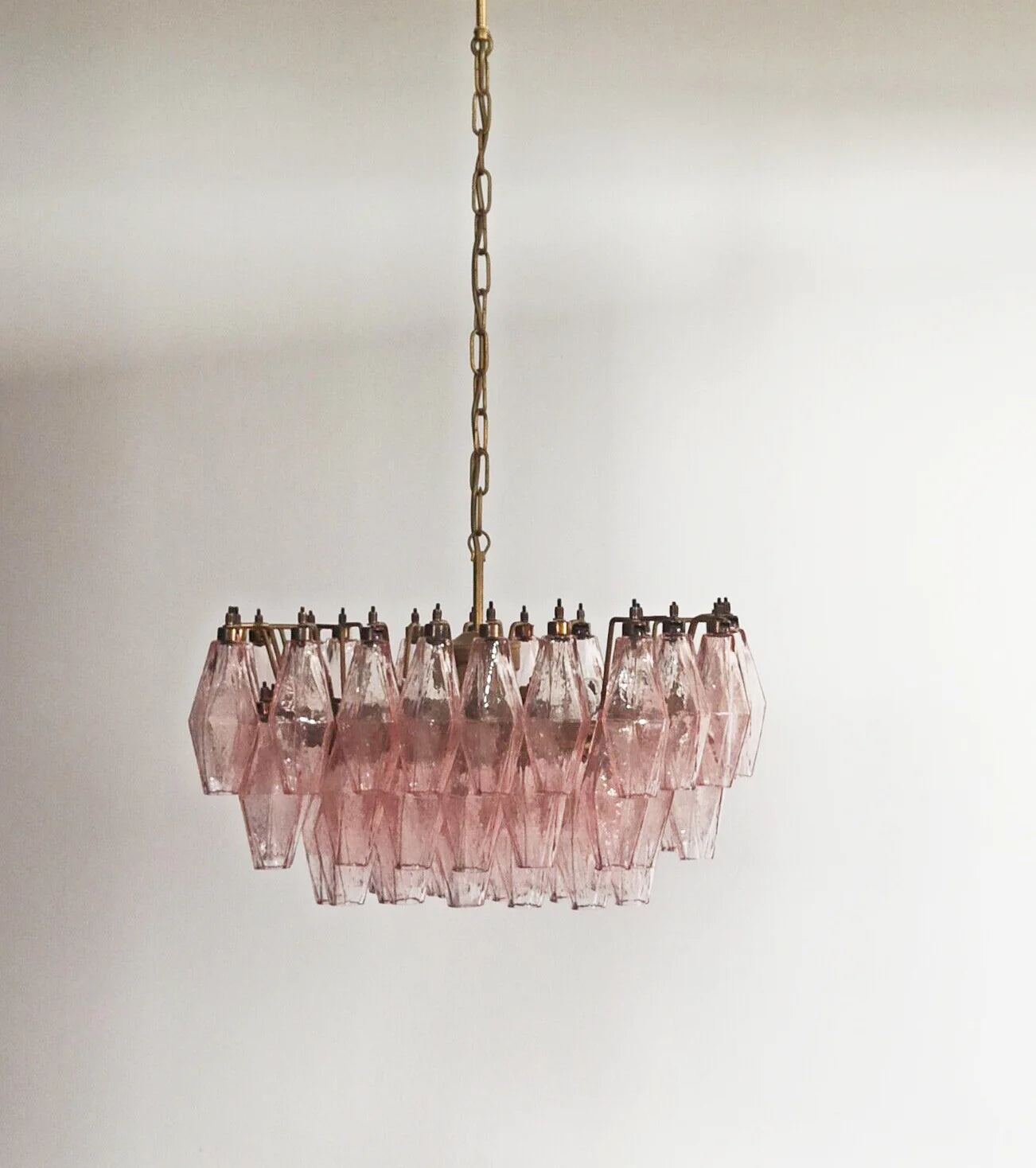 Candelabro Poliedri Murano Rosa