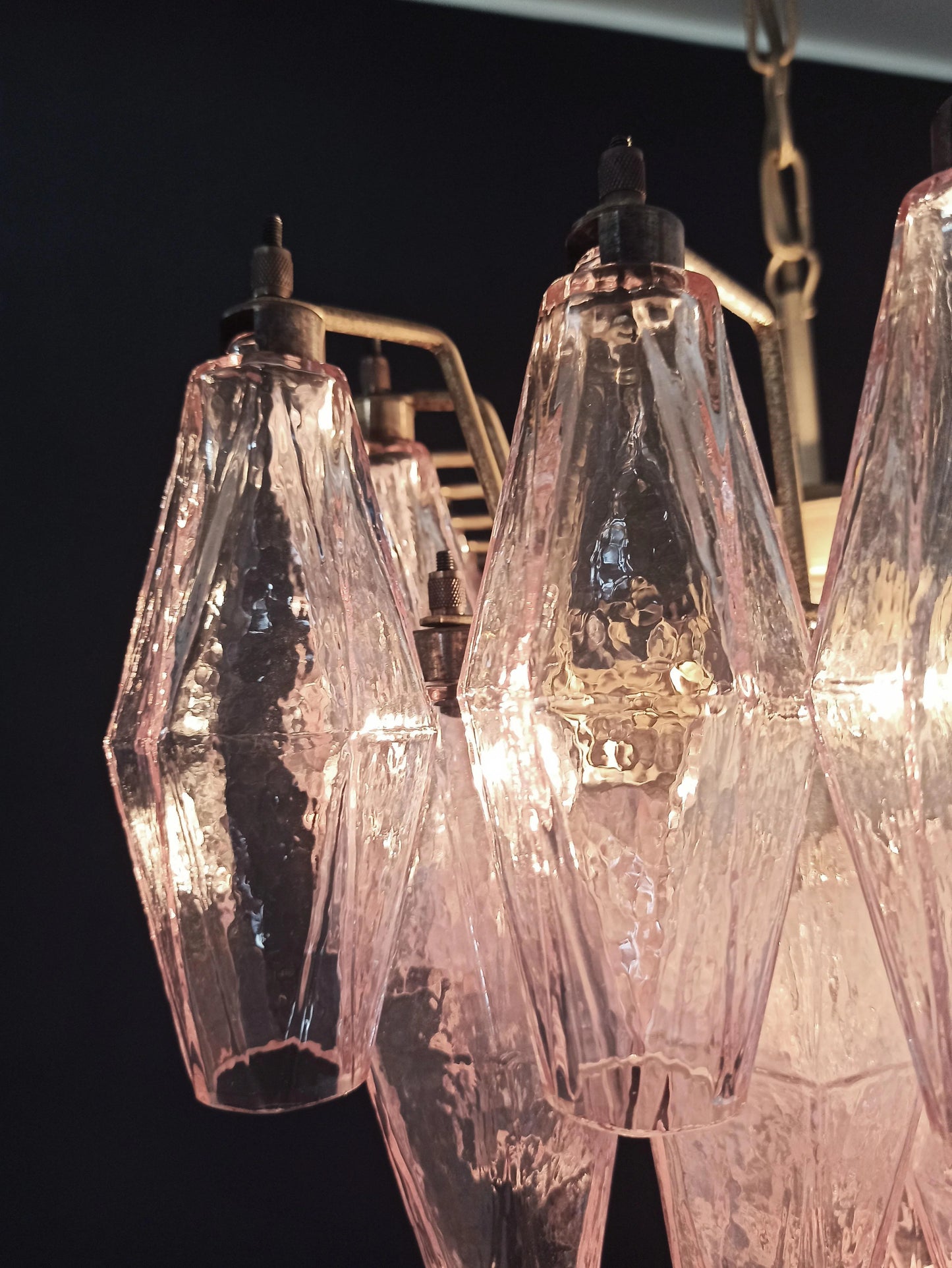 Candelabro Poliedri Murano Rosa