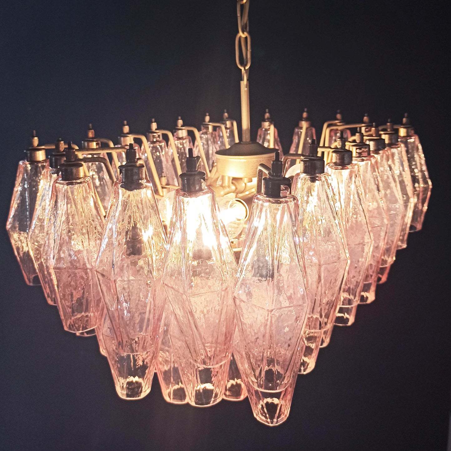 Candelabro Poliedri Murano Rosa