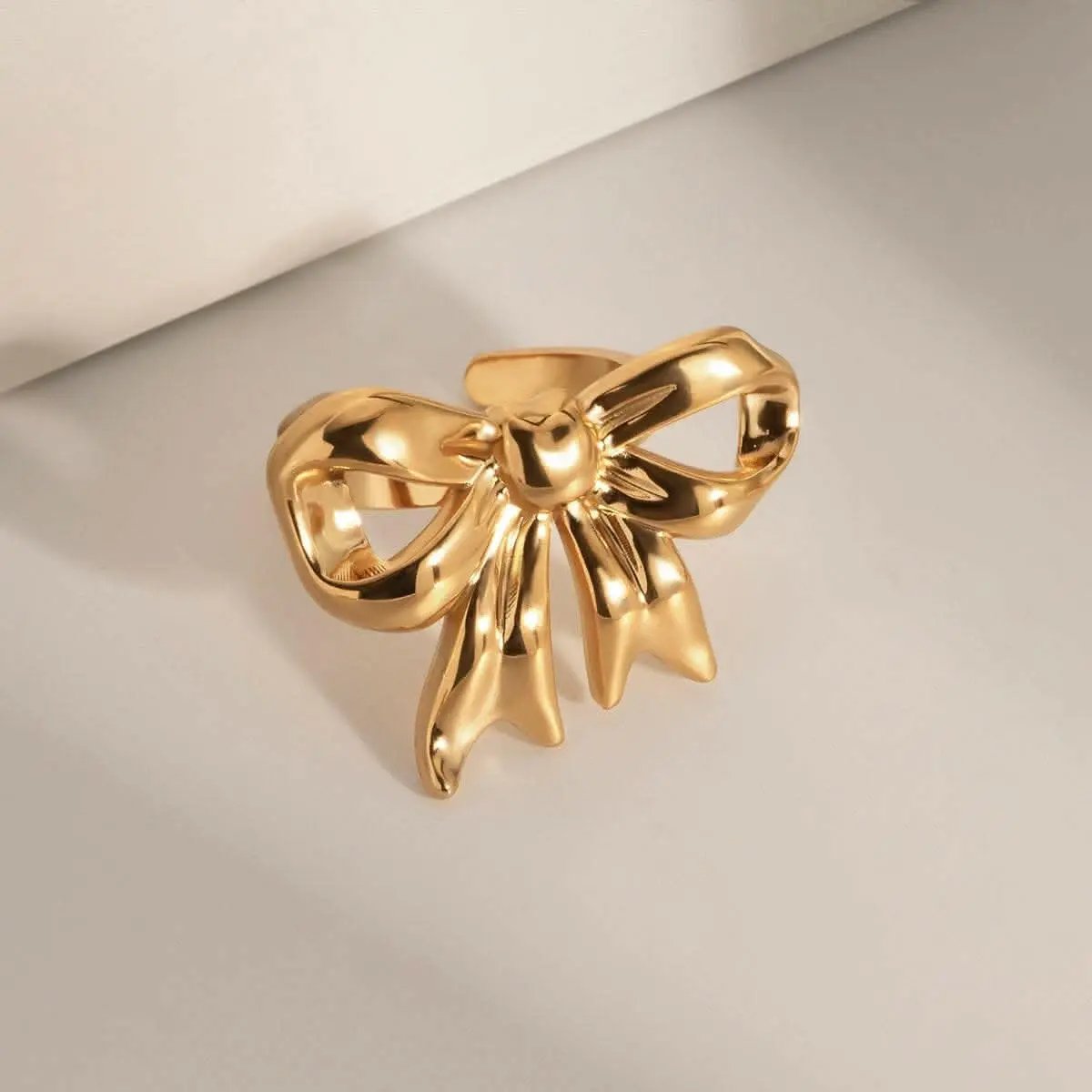 T-Shirts Trendsi just arrived - Elegant Gold-Plated Bow Ring