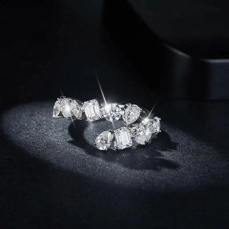 Accesorios Trendsi Elegante Anillo Abierto de Moissanita