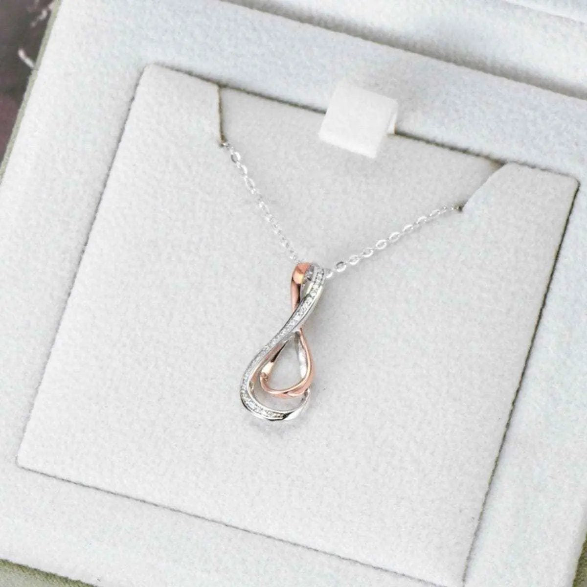 T-Shirts Trendsi Necklaces - Elegant Moissanite Infinity Pendant