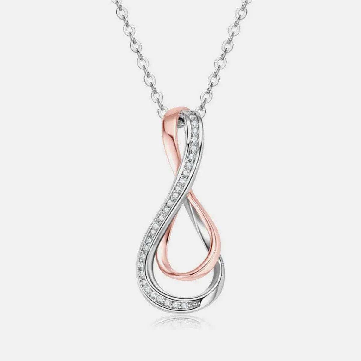 T-Shirts Trendsi Necklaces - Elegant Moissanite Infinity Pendant