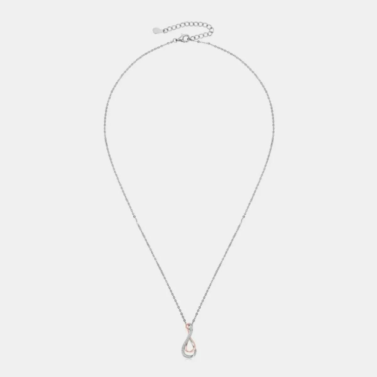 T-Shirts Trendsi Necklaces - Elegant Moissanite Infinity Pendant