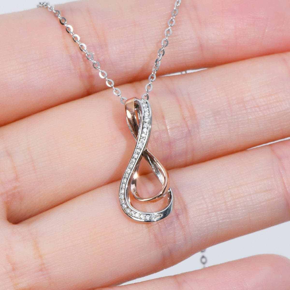 T-Shirts Trendsi Necklaces - Elegant Moissanite Infinity Pendant