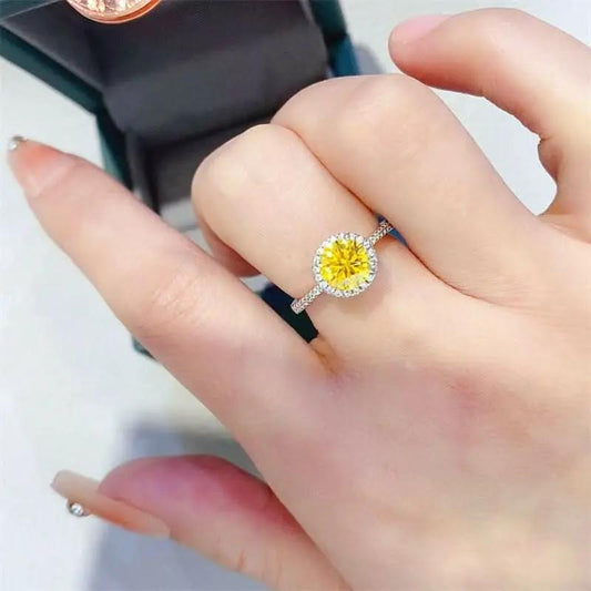 Camisetas Trendsi recién llegadas - Elegante Anillo de Moissanita - 1 Quilate