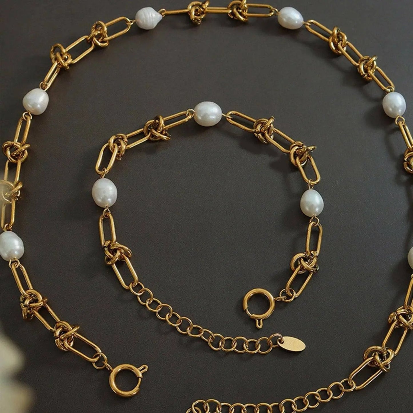 Trendsi Collar de perlas con dije - Estilo clásico elegante para mujer