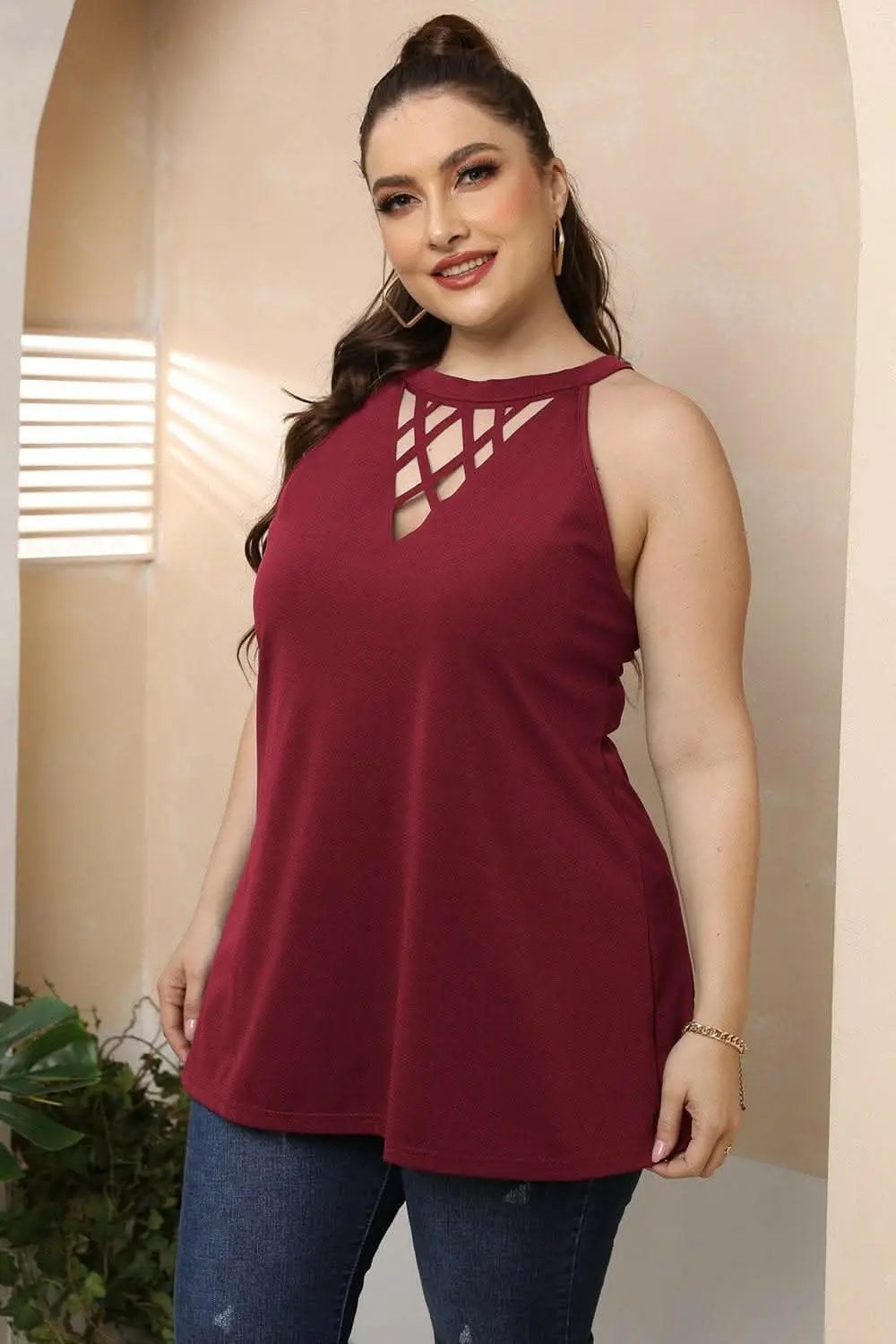 Dresses Trendsi plus - Elegant halter dress with cutouts