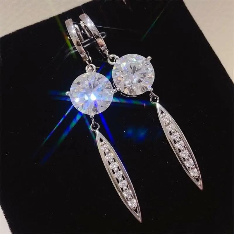 Accessories Trendsi Elegant moissanite earrings 10 ct