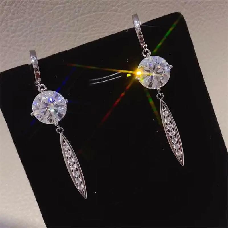 Accessories Trendsi Elegant moissanite earrings 10 ct