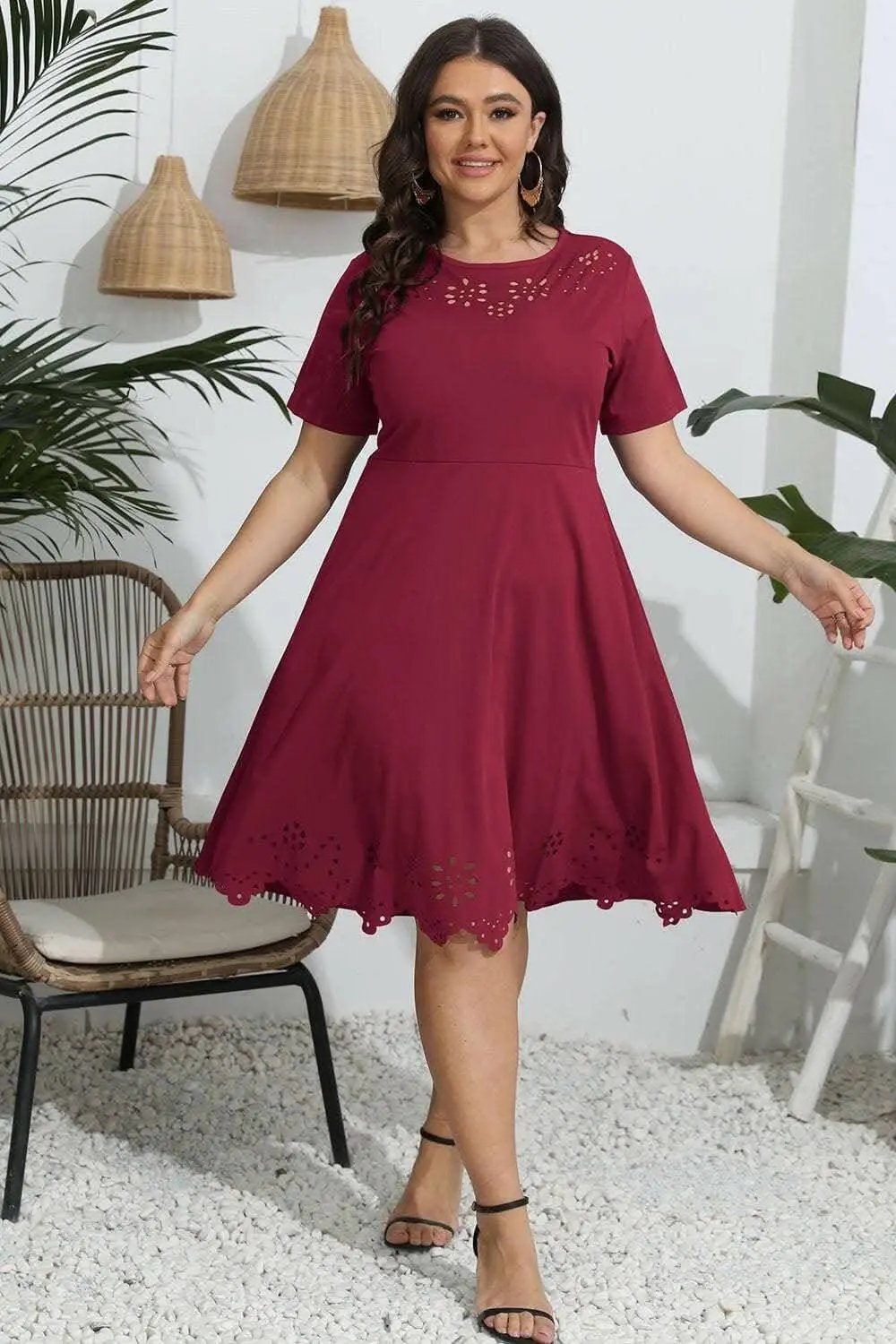 Trendsi Plus Size Maxi Dress - Sheer Flowy Elegant Style