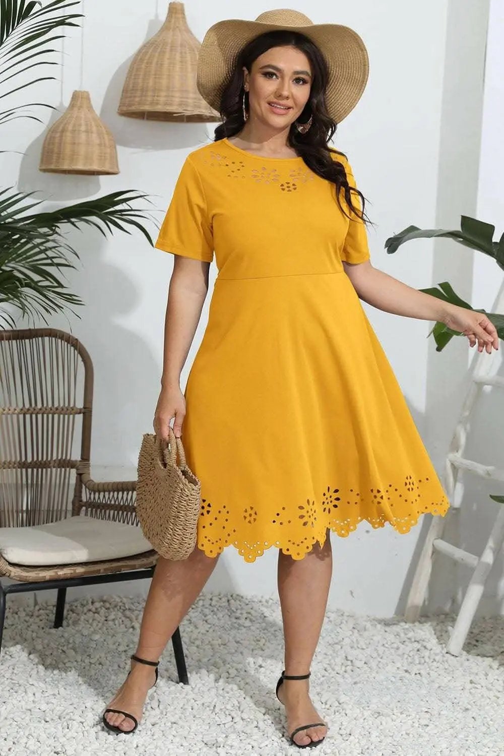 Trendsi Plus Size Maxi Dress - Sheer Flowy Elegant Style