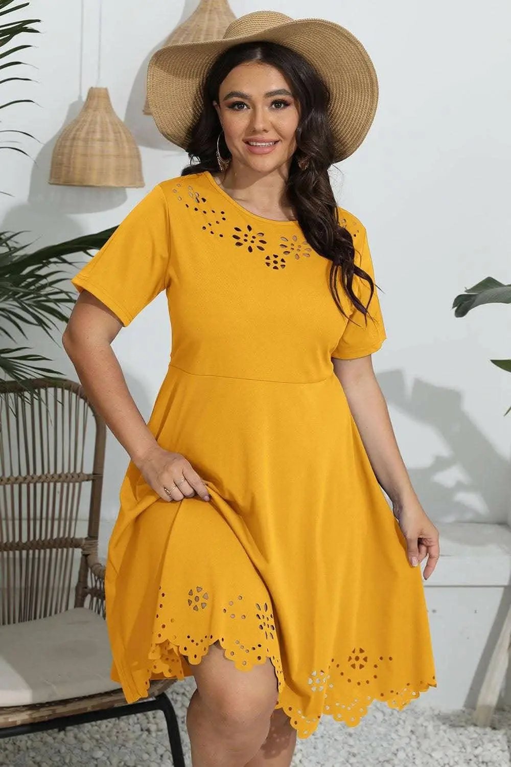 Trendsi Plus Size Maxi Dress - Sheer Flowy Elegant Style