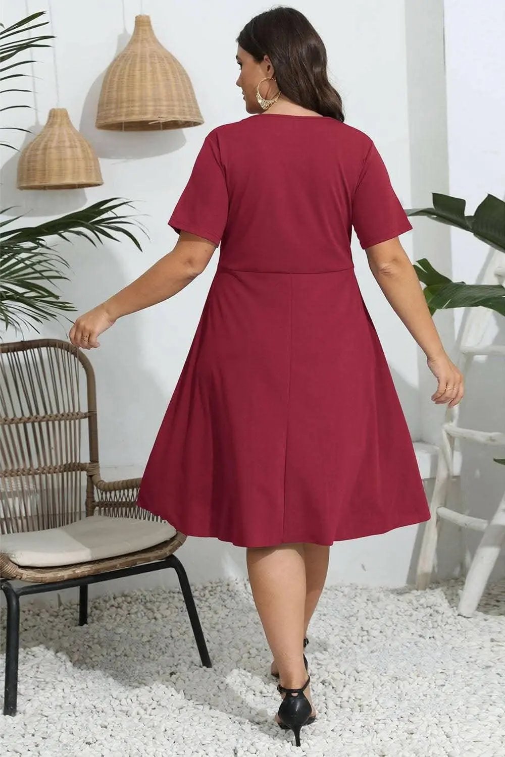 Trendsi Plus Size Maxi Dress - Sheer Flowy Elegant Style