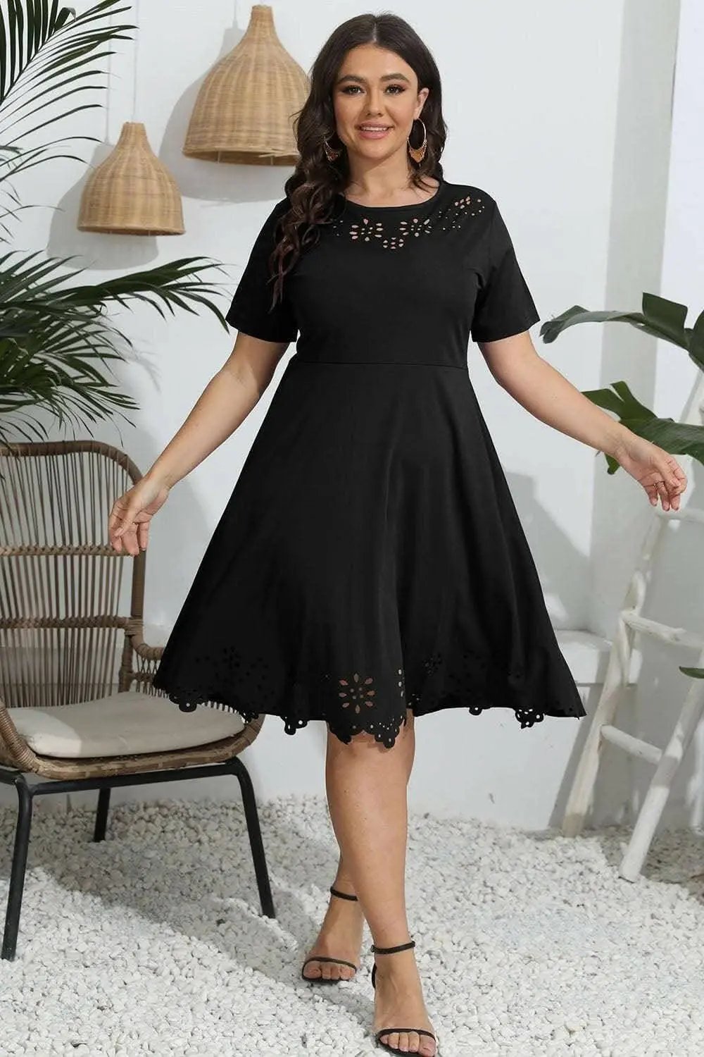 Trendsi Plus Size Maxi Dress - Sheer Flowy Elegant Style