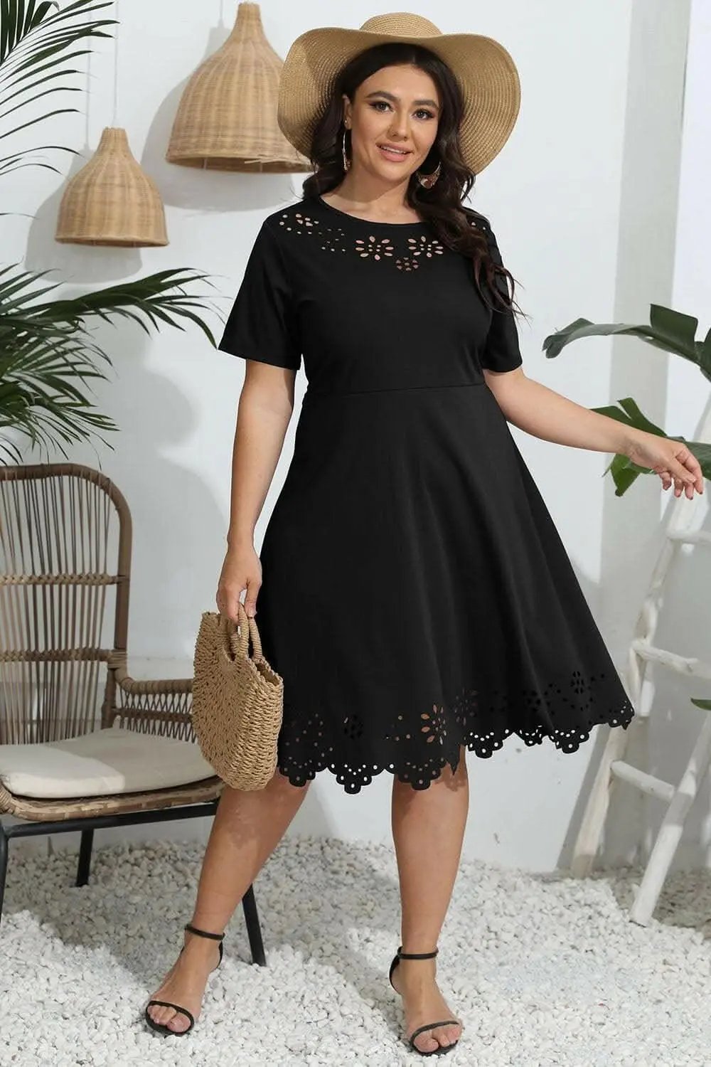 Trendsi Plus Size Maxi Dress - Sheer Flowy Elegant Style