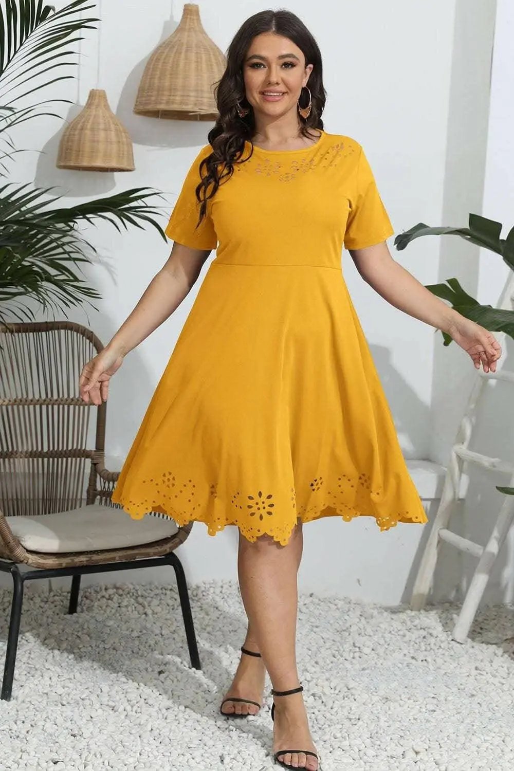 Trendsi Plus Size Maxi Dress - Sheer Flowy Elegant Style