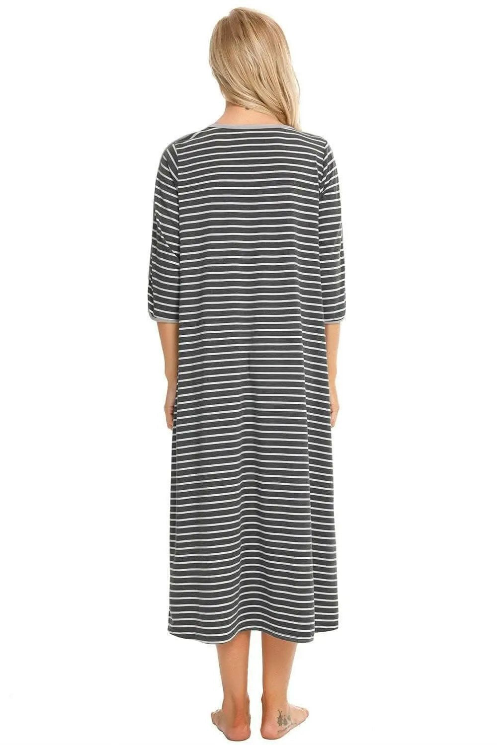 Trendsi Night Dress With Pockets — Elegant Sheer Sleepwear