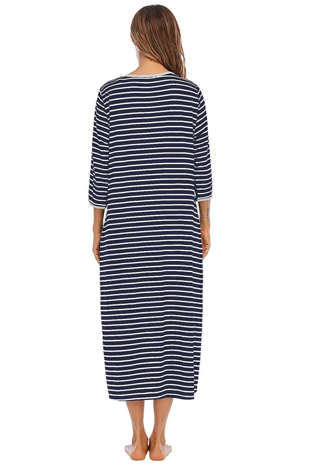 Trendsi Night Dress With Pockets — Elegant Sheer Sleepwear