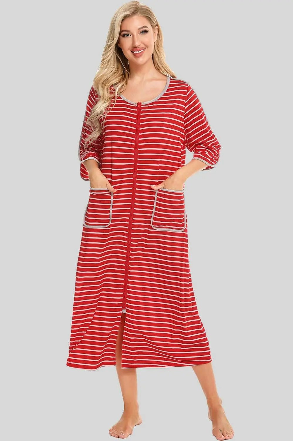 Trendsi Night Dress With Pockets — Elegant Sheer Sleepwear