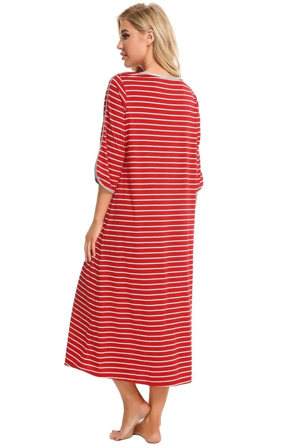 Trendsi Night Dress With Pockets — Elegant Sheer Sleepwear