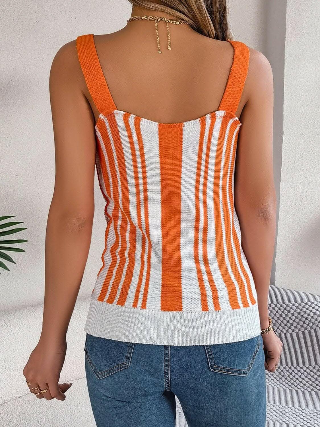 Accessories Trendsi just arrived - Elegant sheer v-neck tank top