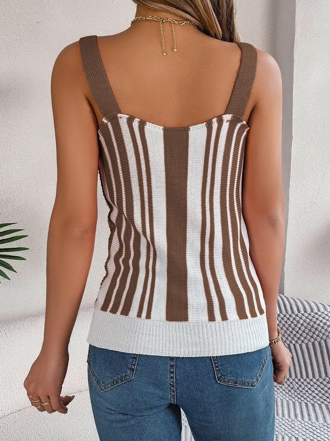 Accessories Trendsi just arrived - Elegant sheer v-neck tank top