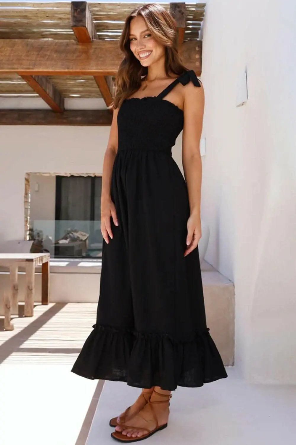 Dresses Trendsi swimwear - Elegant smocked ruffled dress