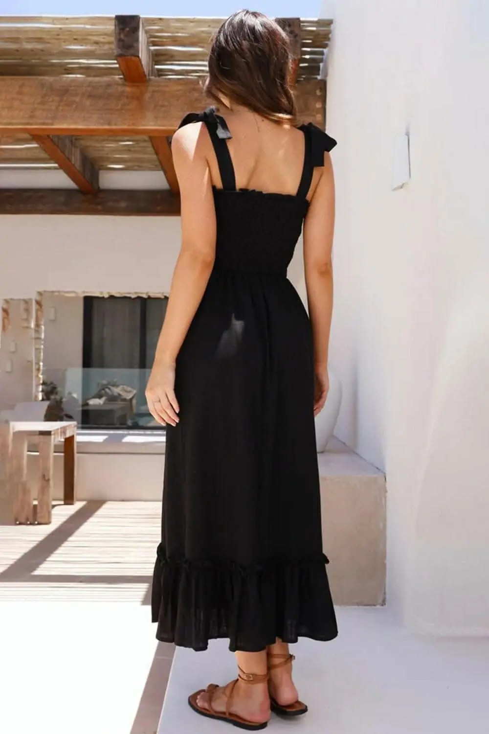 Dresses Trendsi swimwear - Elegant smocked ruffled dress