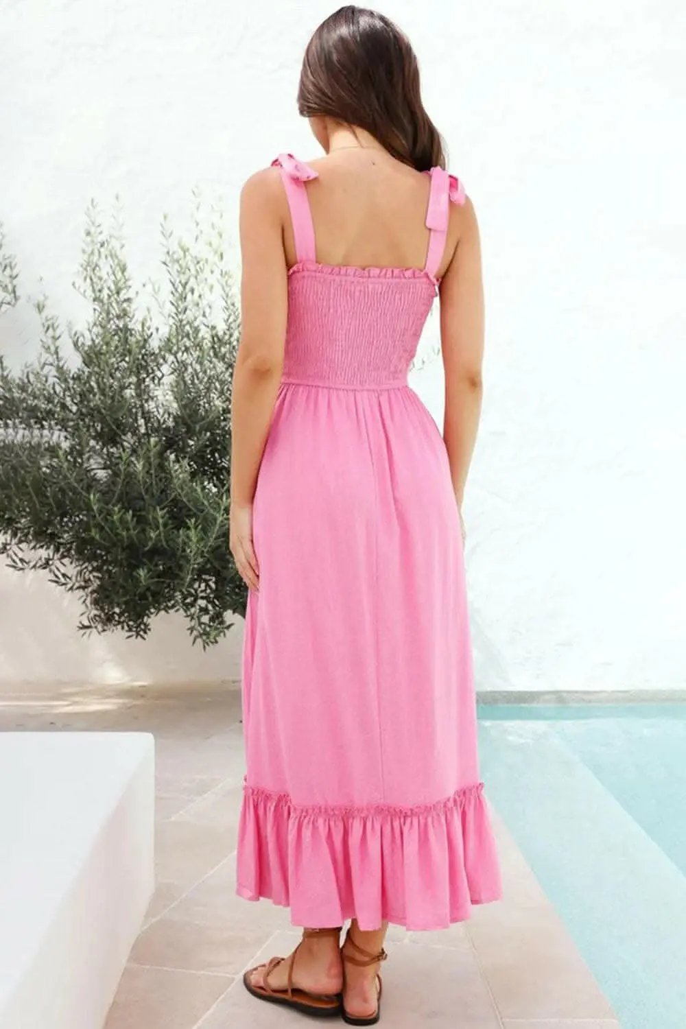 Dresses Trendsi swimwear - Elegant smocked ruffled dress
