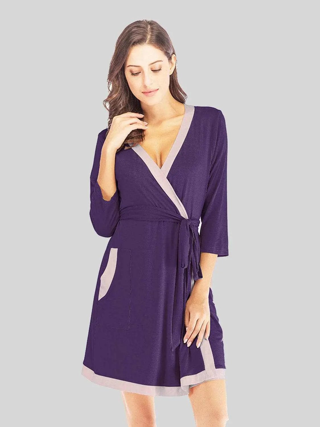 Accessories Trendsi Elegant tie waist robe with pockets
