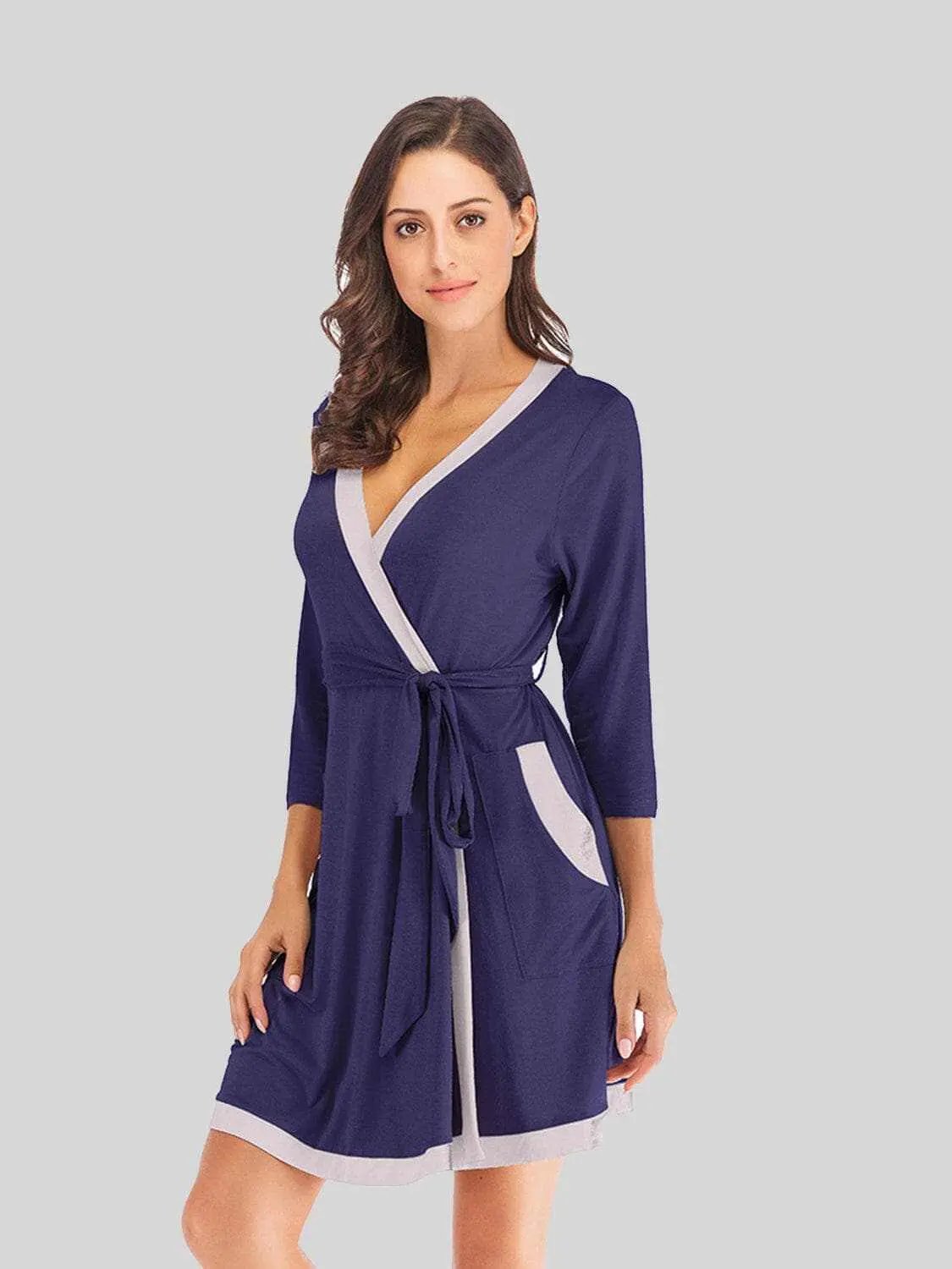 Accessories Trendsi Elegant tie waist robe with pockets