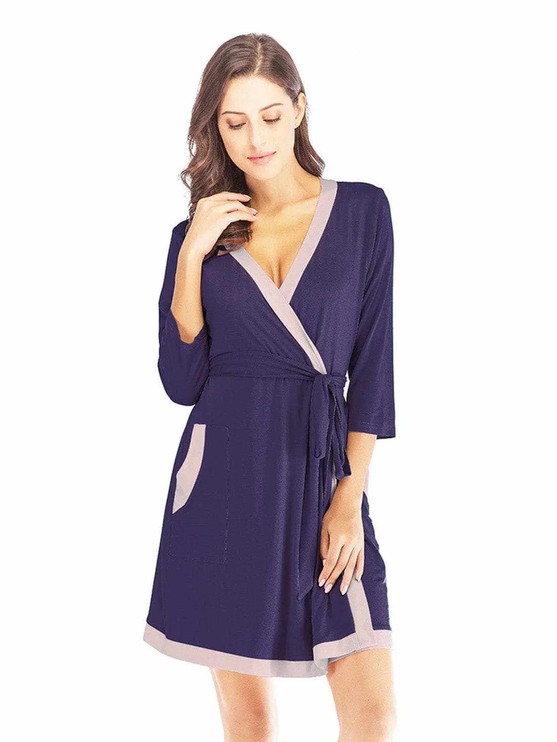 Accessories Trendsi Elegant tie waist robe with pockets