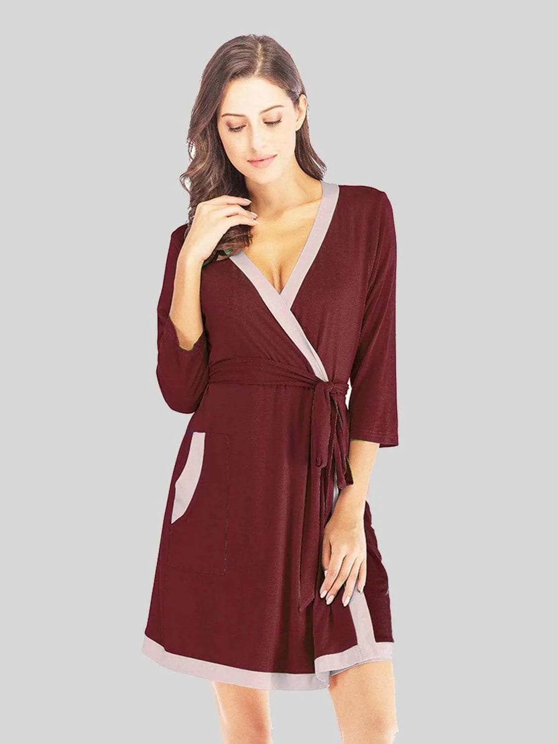 Accessories Trendsi Elegant tie waist robe with pockets